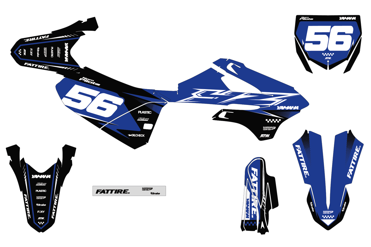 Kit déco YAMAHA YZ 65/85 - YMMMX001 Bleu