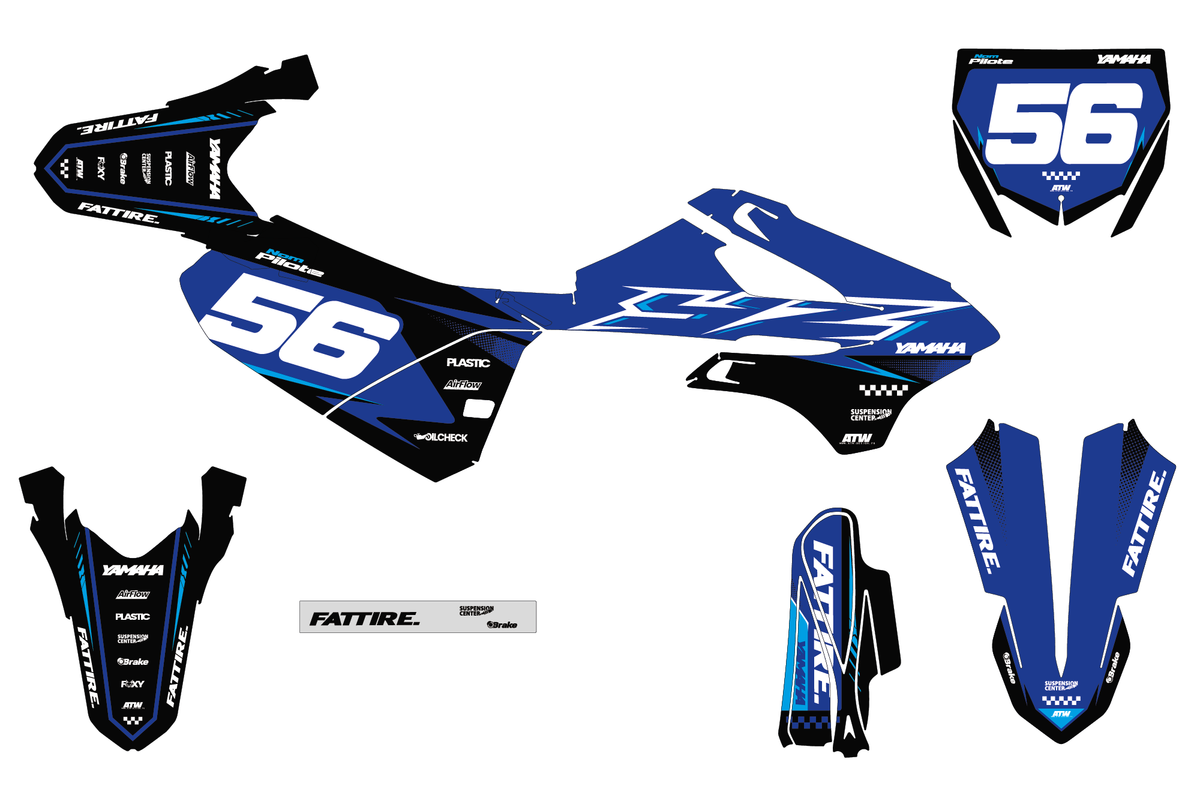 Kit déco YAMAHA YZ 65/85 - YMMMX001 Cyan