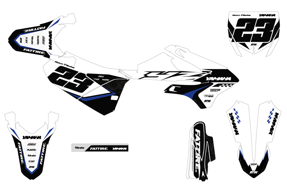 Kit déco YAMAHA YZ 65/85 - YMMMX006 Blanc