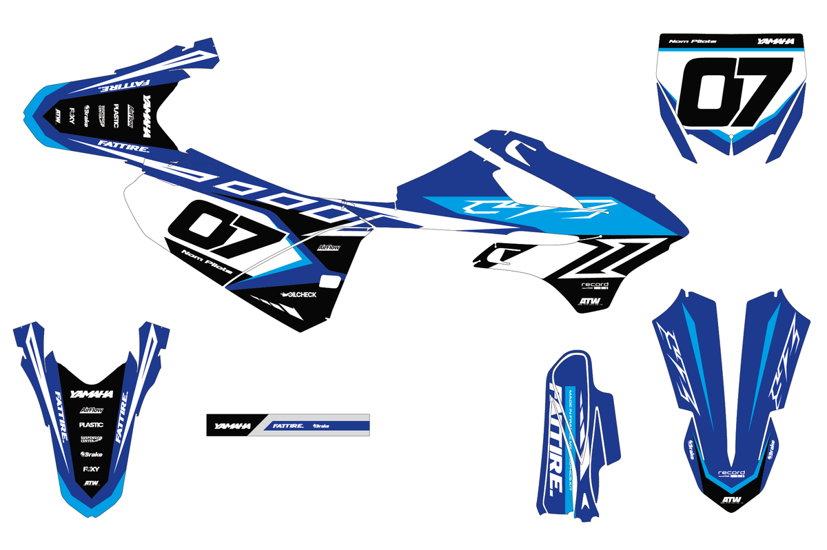 Kit déco YAMAHA YZ 65/85 - YMMMX008 Cyan