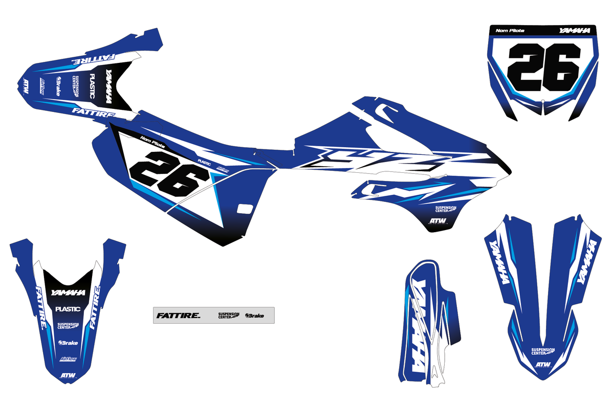 YAMAHA YZ 65/85 Dekor-Kit - YMMMX009 Blau