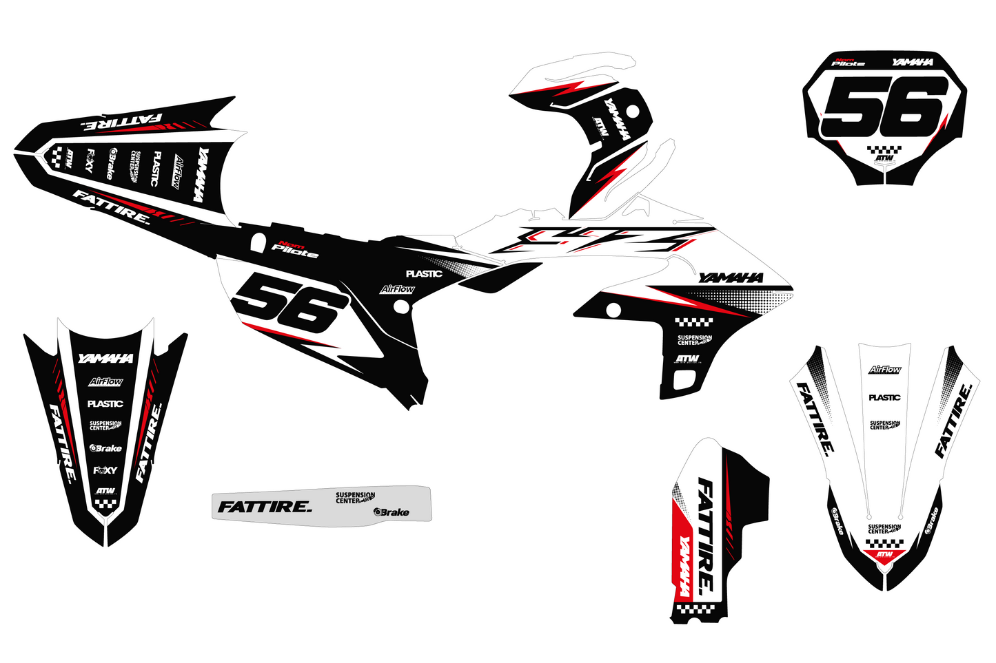 Kit déco Yamaha YZF/WRF - YMFMX001 Blanc