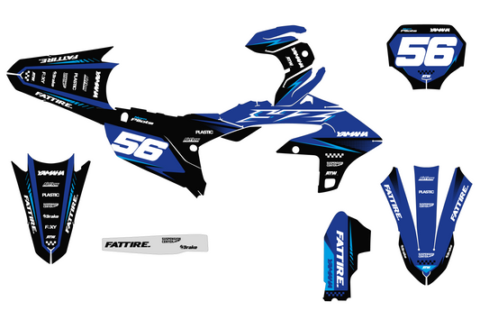 Kit déco Yamaha YZF/WRF - YMXMX001 Cyan