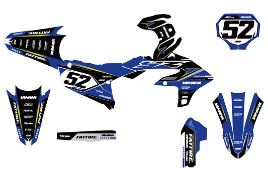 Kit déco Yamaha YZF/WRF - YMXMX003 Bleu