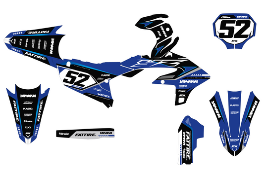 Kit déco Yamaha YZF/WRF - YMXMX003 Cyan