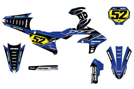 Kit déco Yamaha YZF/WRF - YMXMX003 Jaune