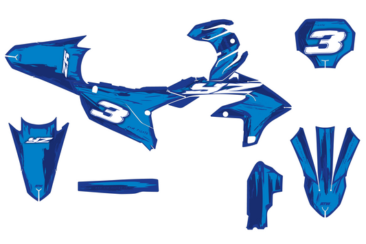 Kit déco Yamaha YZF/WRF - YMXMX004 Cyan