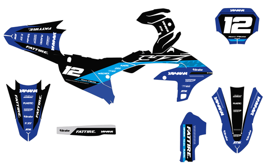 Kit déco Yamaha YZF/WRF - YMXMX005 Cyan