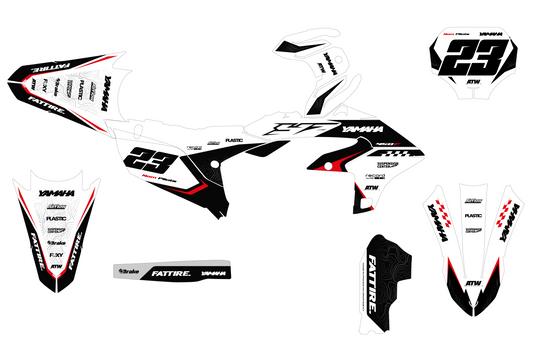 Kit déco Yamaha YZF/WRF - YMXMX006 Rouge