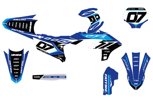 Kit déco Yamaha YZF/WRF - YMXMX008 Cyan