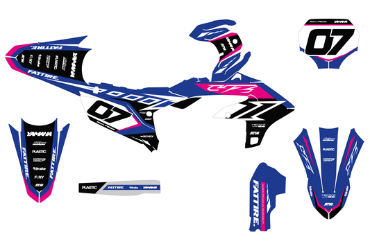 Kit déco Yamaha YZF/WRF - YMXMX008 Rose