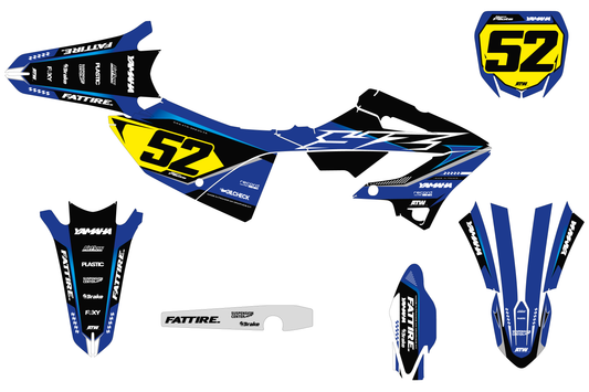 Kit déco Yamaha YZ - YMZMX003 Jaune