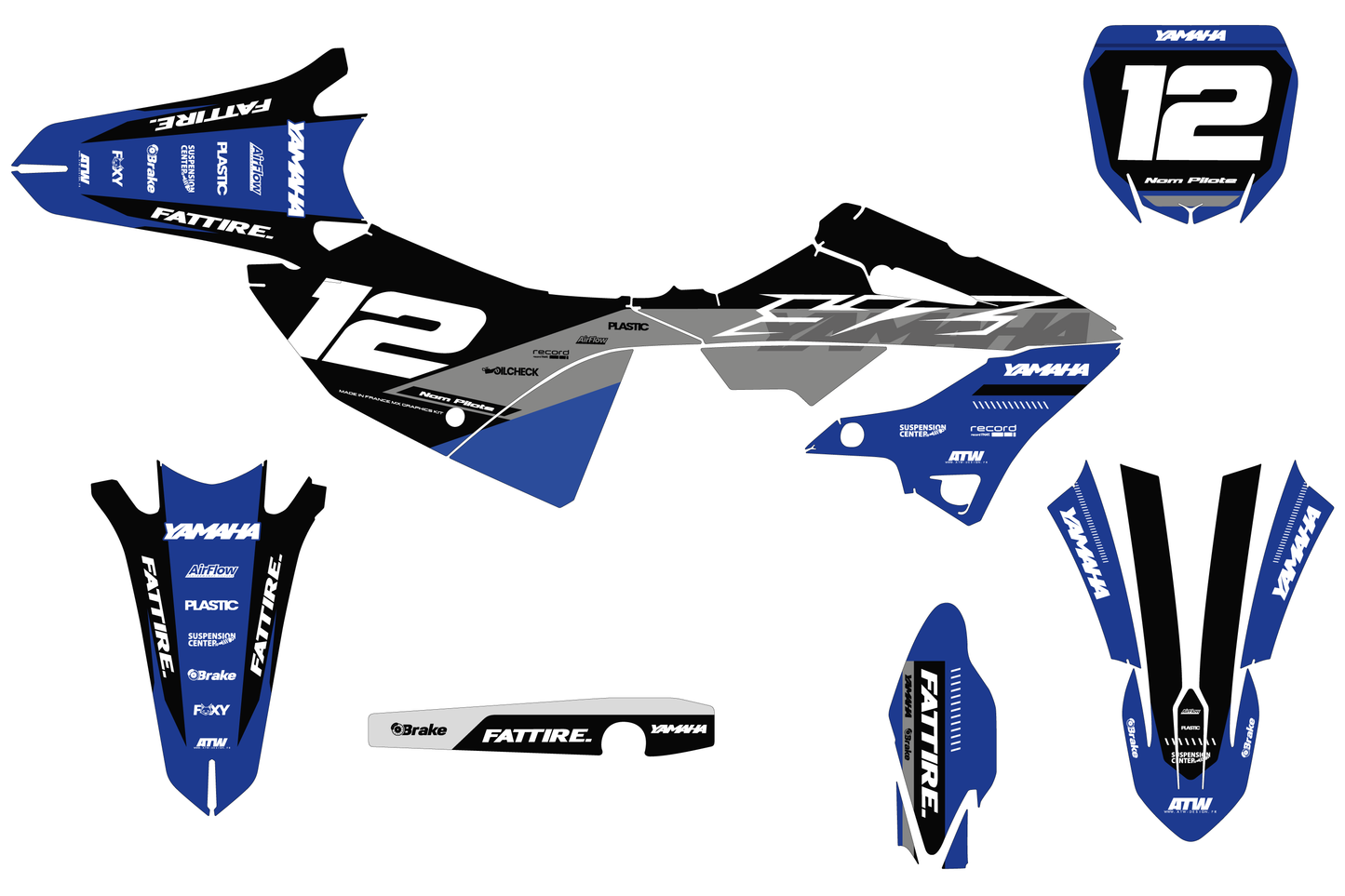 Kit déco Yamaha YZ - YMZMX005 Bleu