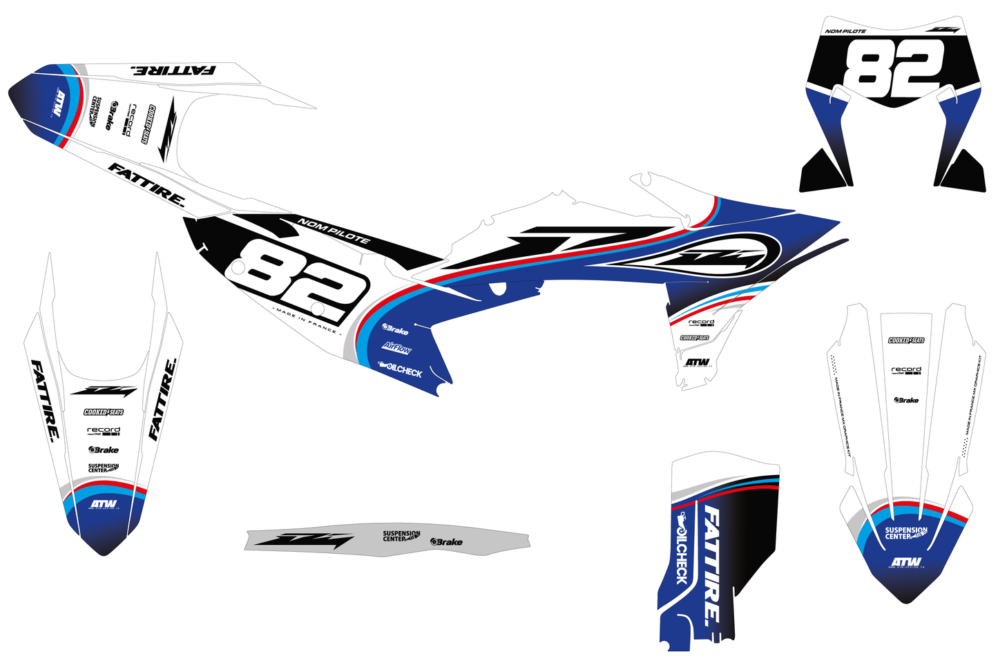 KTM SX / SX-F motocross graphics kit - Spike Orange