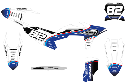 Kit déco KTM 450 SMR - KKTSM003 Blanc