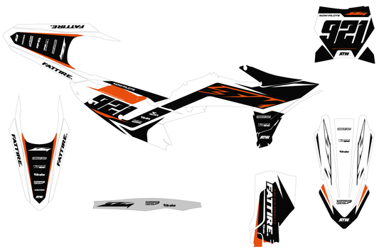 Kit déco KTM 450 SMR - KKTSM005 Blanc