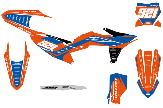 Kit déco KTM 450 SMR - KKTSM005 Bleu