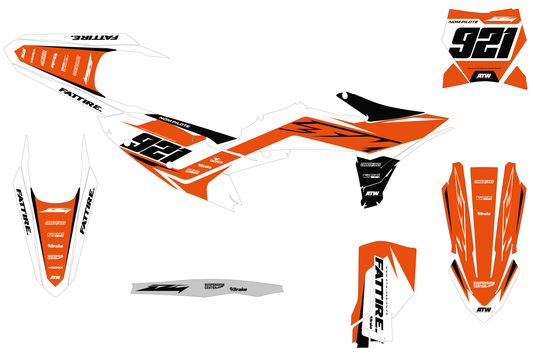 Kit déco KTM 450 SMR - KKTSM005 Orange
