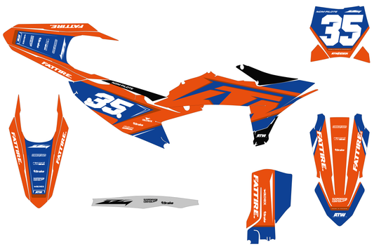 Kit déco KTM 450 SMR - KKTSM007 Bleu