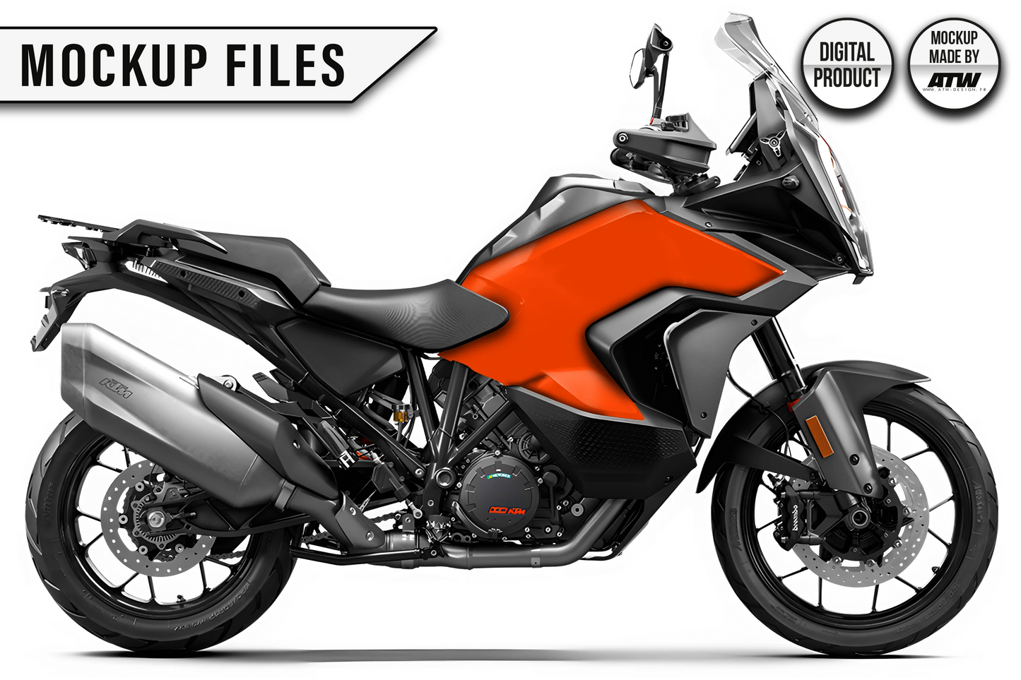 KTM 1290 SUPER ADVENTURE 2021-2024 Mockup – PSD & AI