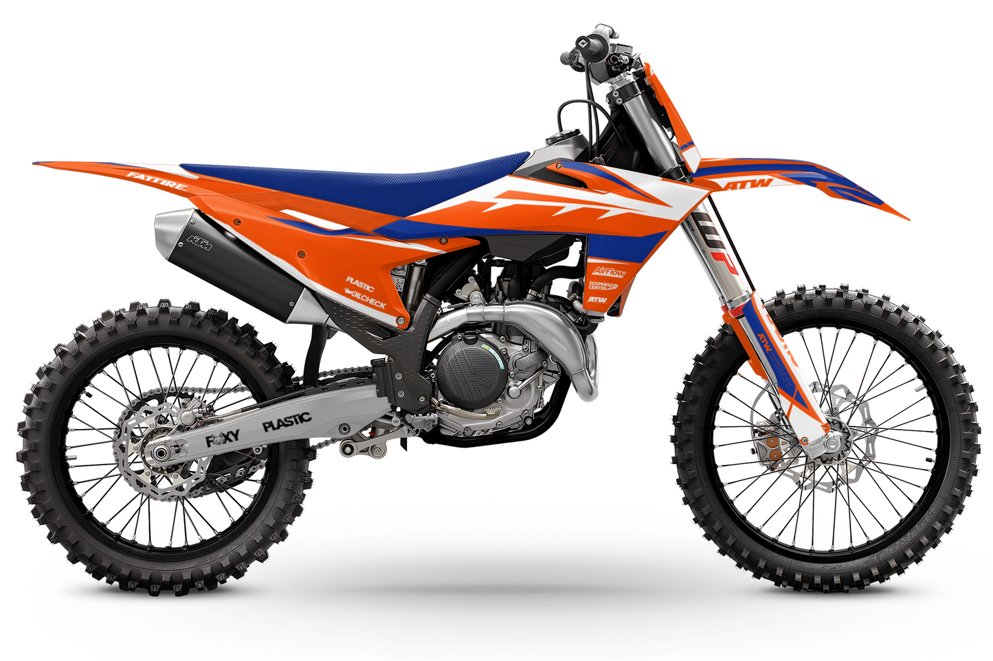 Kit déco Motocross "RIFT" Pour KTM SX-SXF Orange