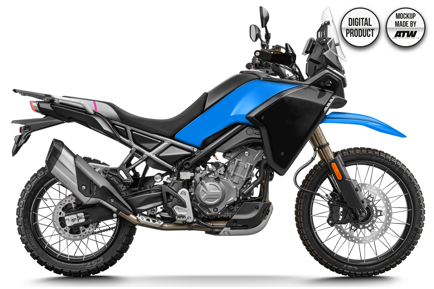 CF MOTO 450 MT 2024-2025 Mockup – PSD & AI