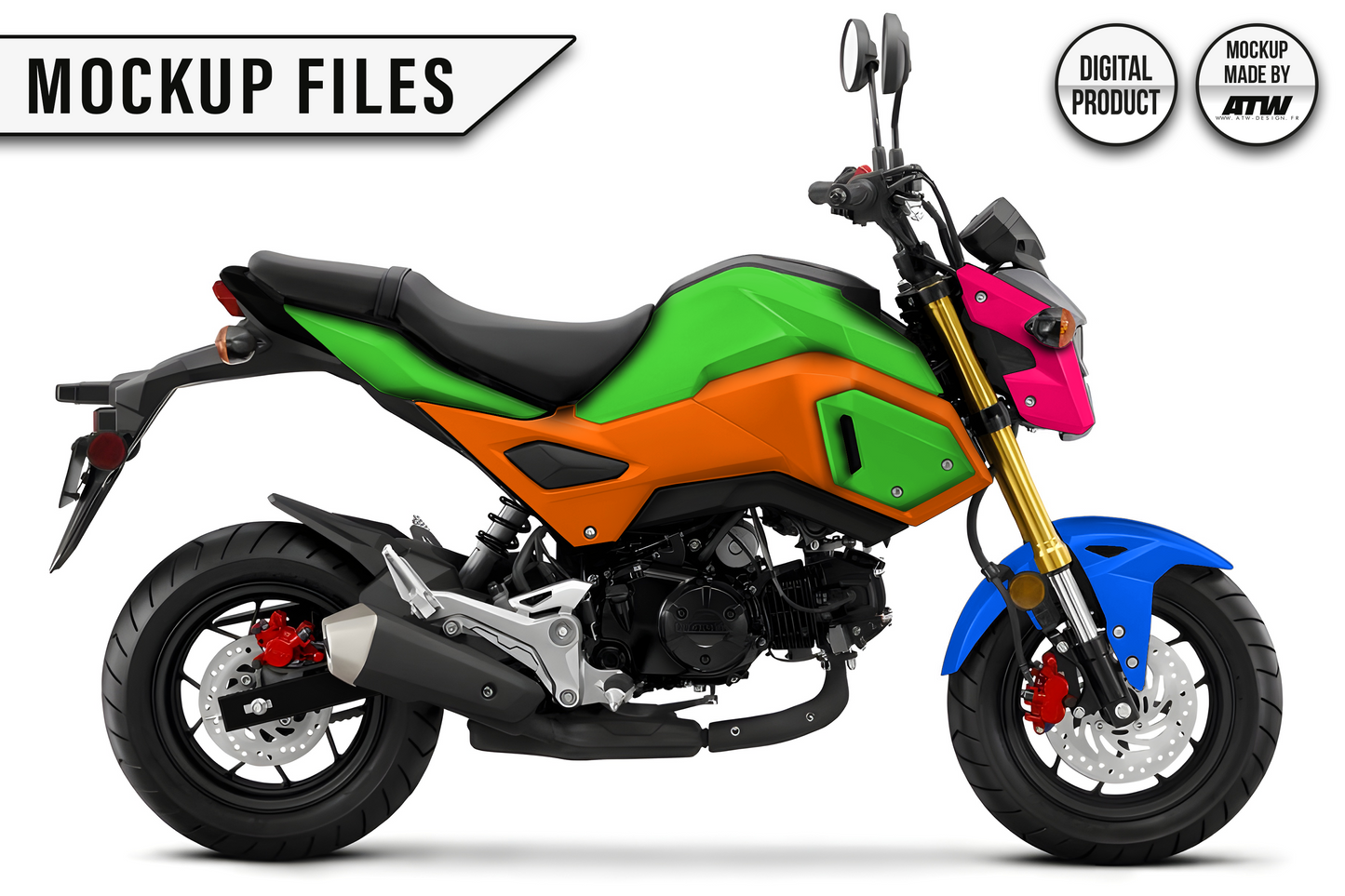 HONDA 125 MSX/GROM 2017-2020 Mockup – PSD & AI