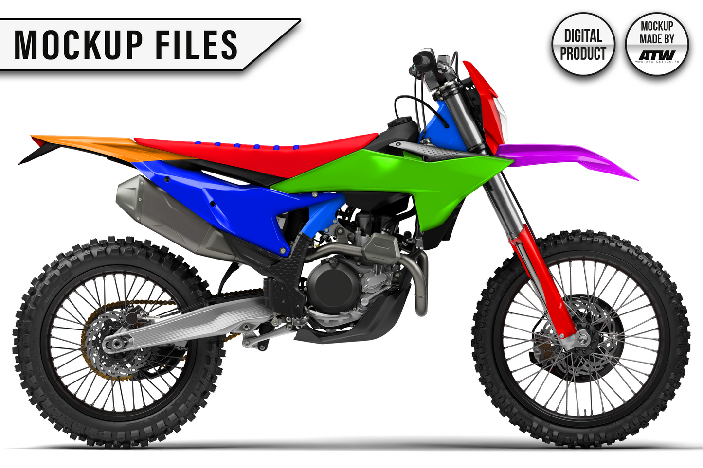 KTM 450 EXC / EXC-F 2026 Mockup – PSD & AI