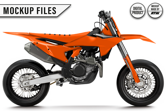 KTM 450 SMR 2025-2026 Mockup – PSD & AI
