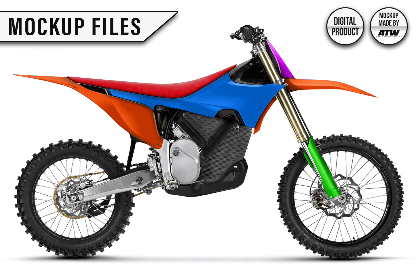 KTM 450 SMR 2025-2026 Mockup – PSD & AI