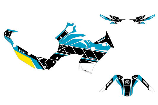 Kit déco Moto “Usine” Yamaha 700 Tenere Cyan - ATW DESIGN