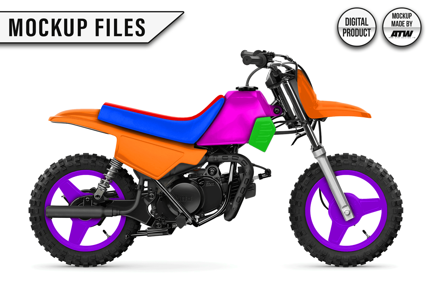 YAMAHA PW 50 1996-2026 Mockup – PSD & AI