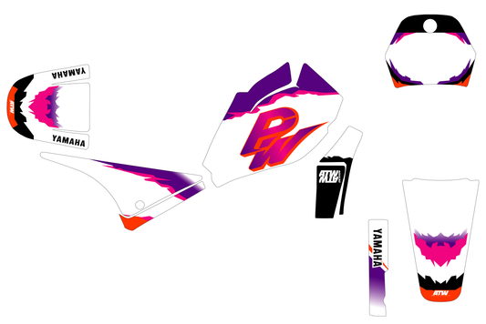 Kit déco motocross “Year” Yamaha PW 80 Blanc - ATW DESIGN