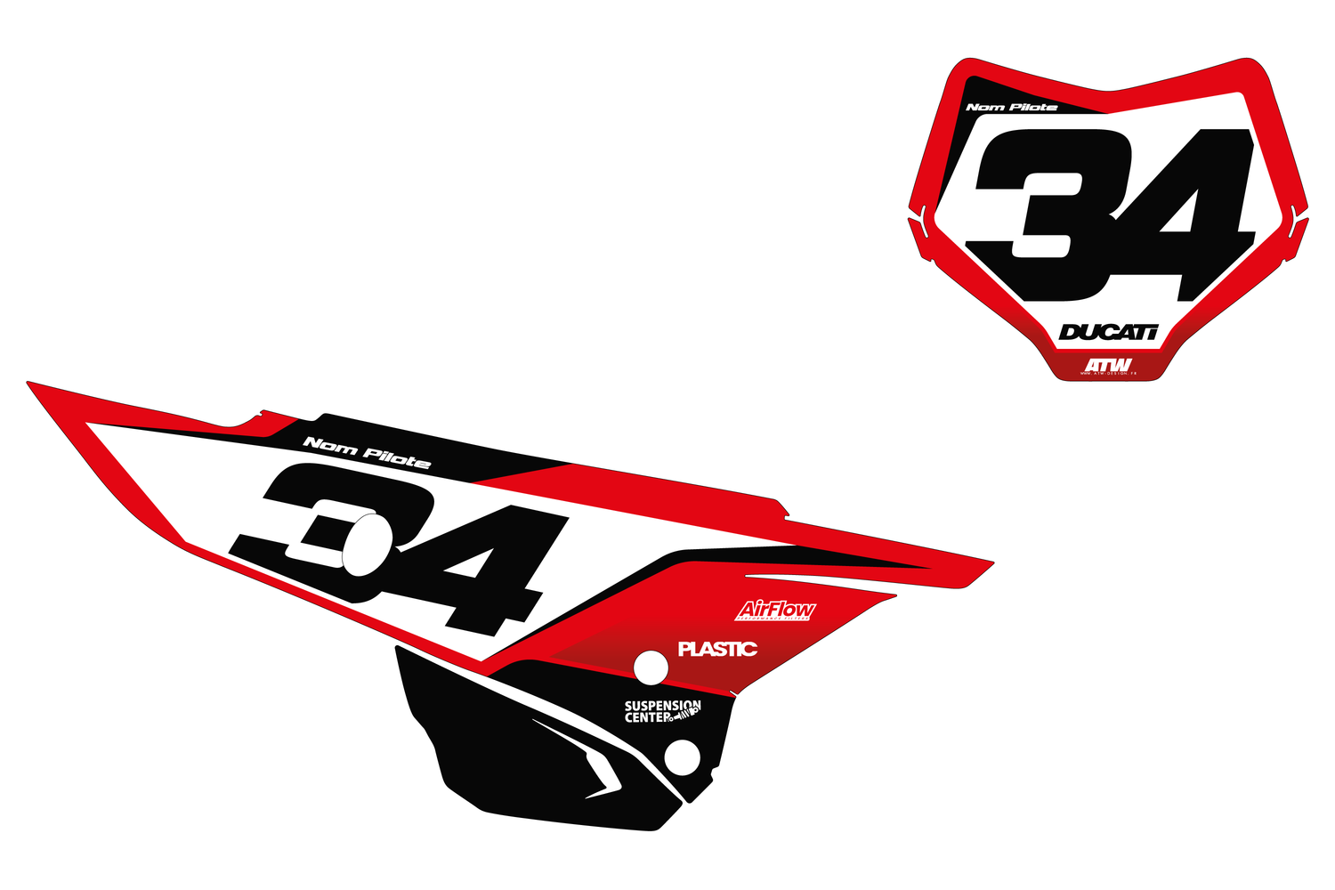 Fonds de plaques motocross Ducati 450 Desmo