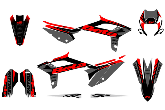 KIT DÉCO MOTOCROSS “RACER” POUR BETA X-TRAINER GRIS