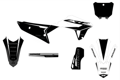 Kit déco motocross “Modern” Honda CR - CRF Blanc