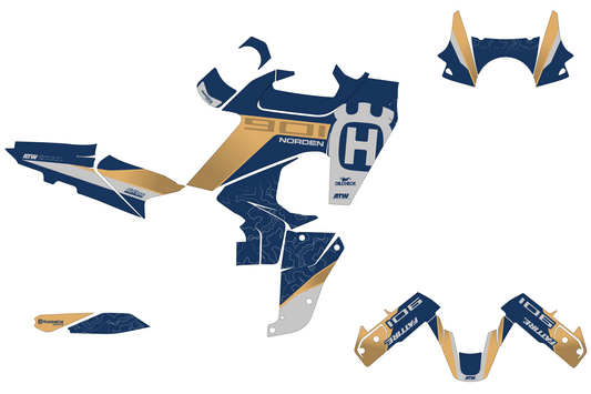 Kit déco Husqvarna 901 Norden “Line” Bleu