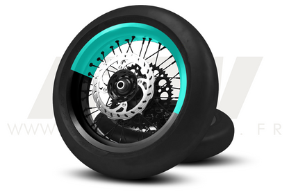 Kit déco 50/50 pour Jantes Supermotard