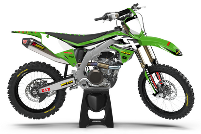Kit déco motocross “Factory” Kawasaki Vert
