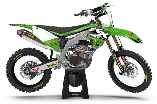 Kit déco motocross “Factory” Kawasaki Vert