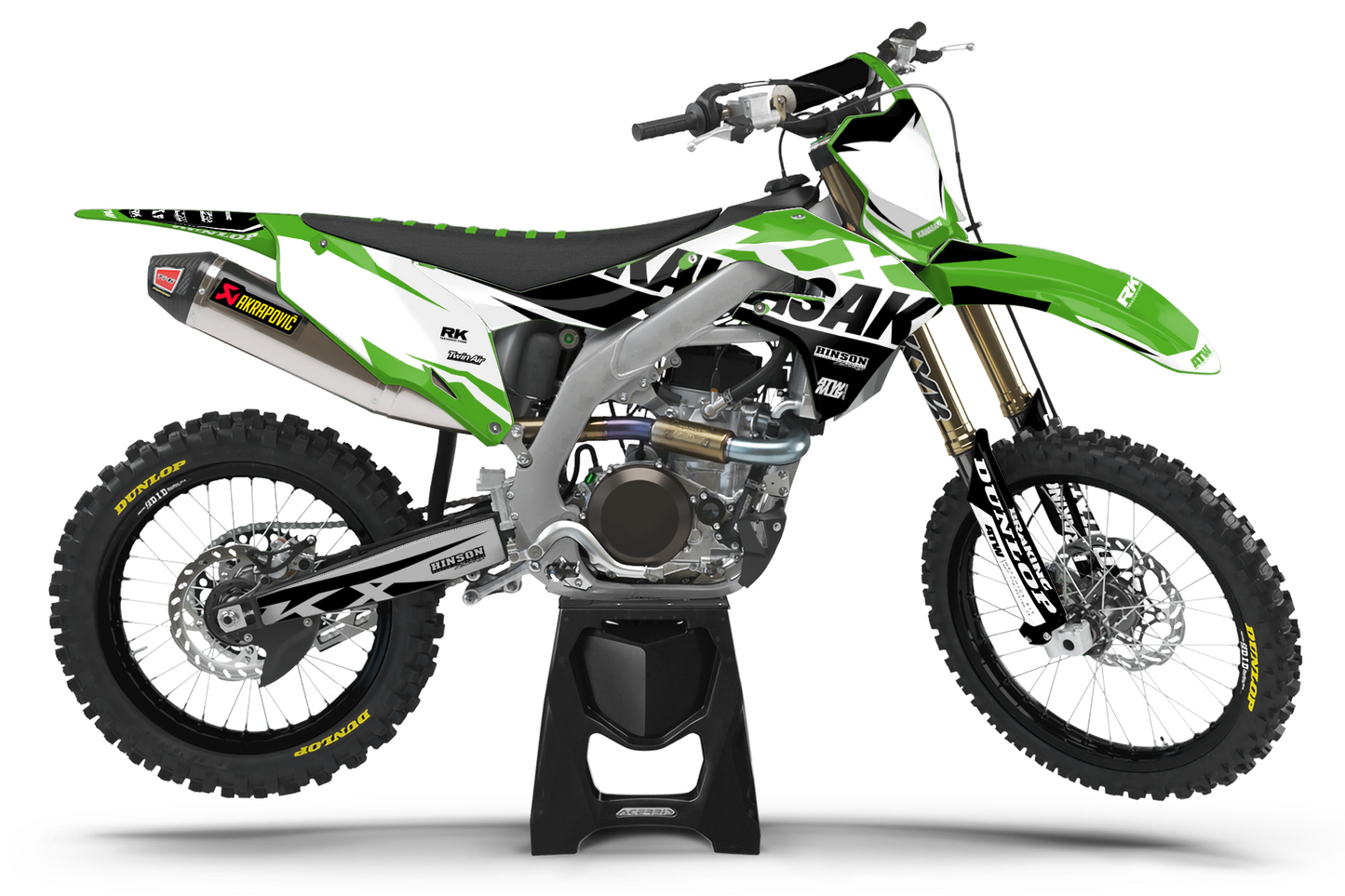 Kit déco motocross “Large” Kawasaki Vert