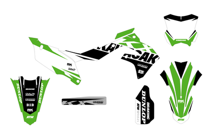 Kit déco motocross “Large” Kawasaki Vert