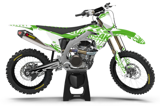 Kit déco motocross “Title” Kawasaki Blanc
