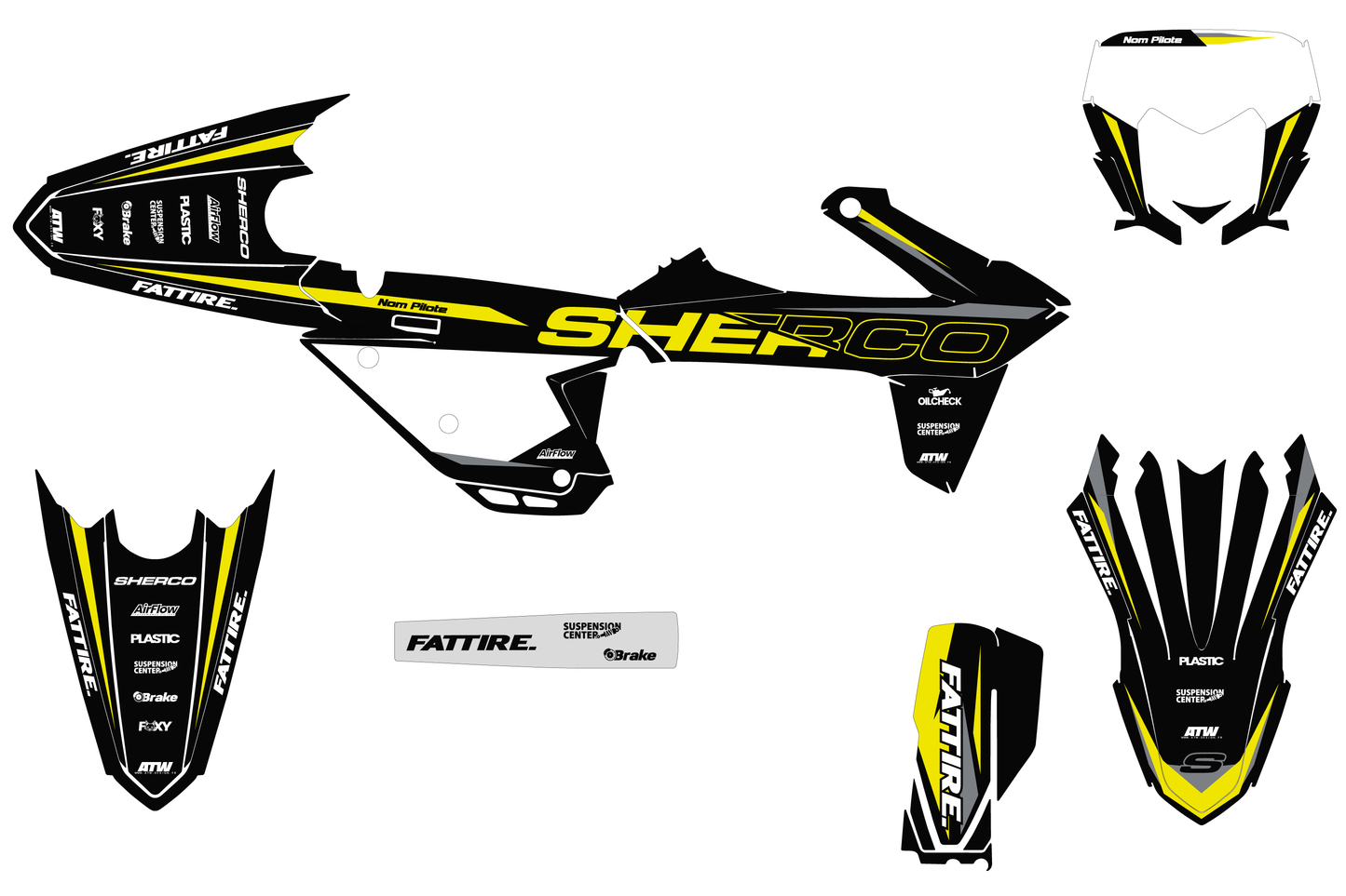 Kit déco Sherco SE/SM - SHMX001 Noir