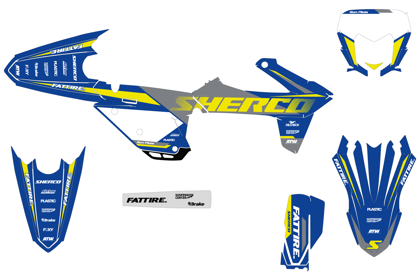 Kit déco Sherco SE/SM - SHMX004 Gris