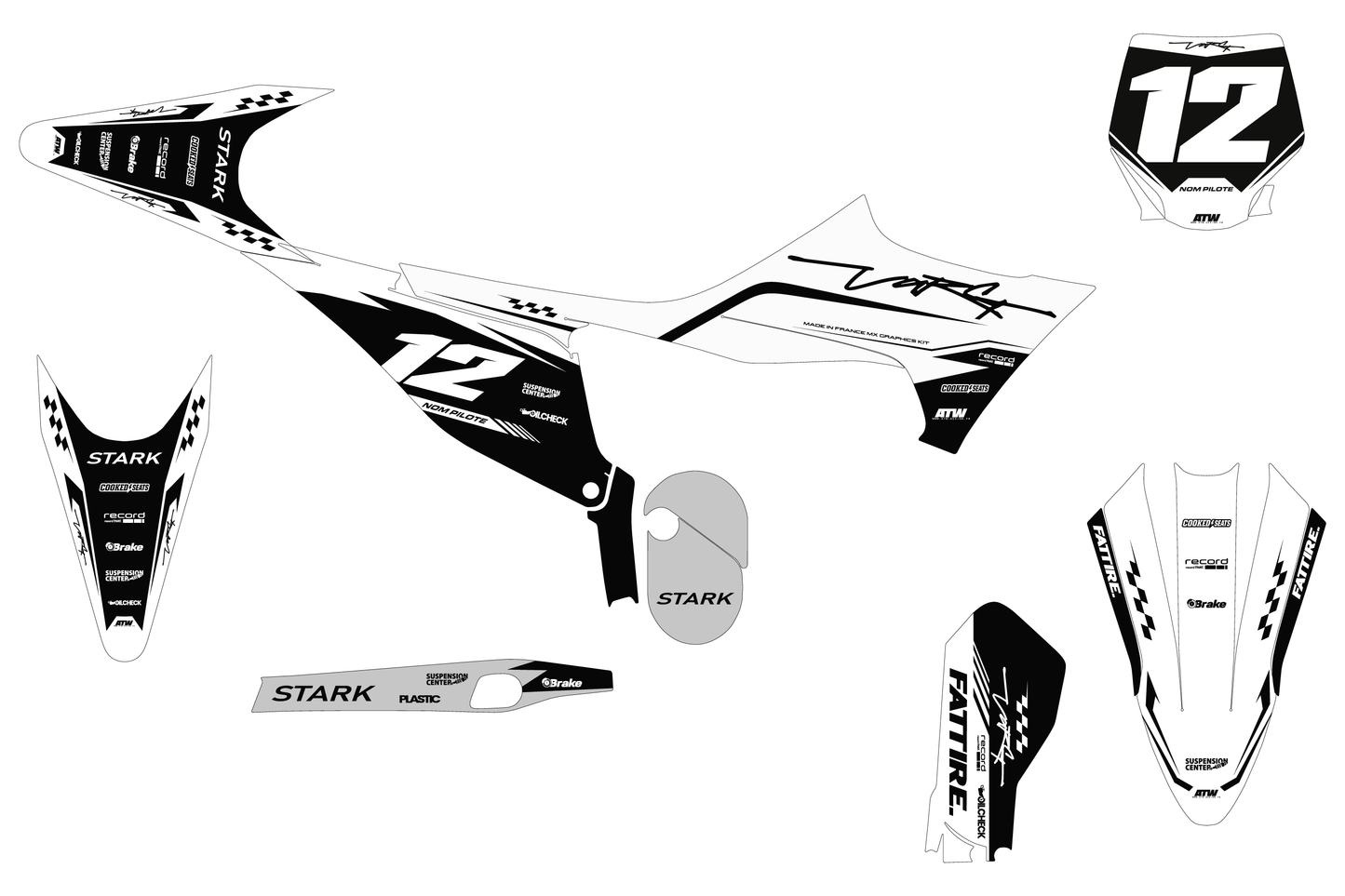 KTM 50 SX motocross graphics kit - Cutz Orange