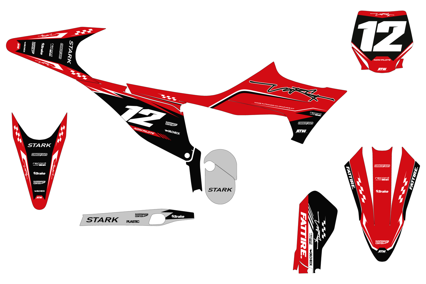 KTM 50 SX motocross graphics kit - Cutz Orange