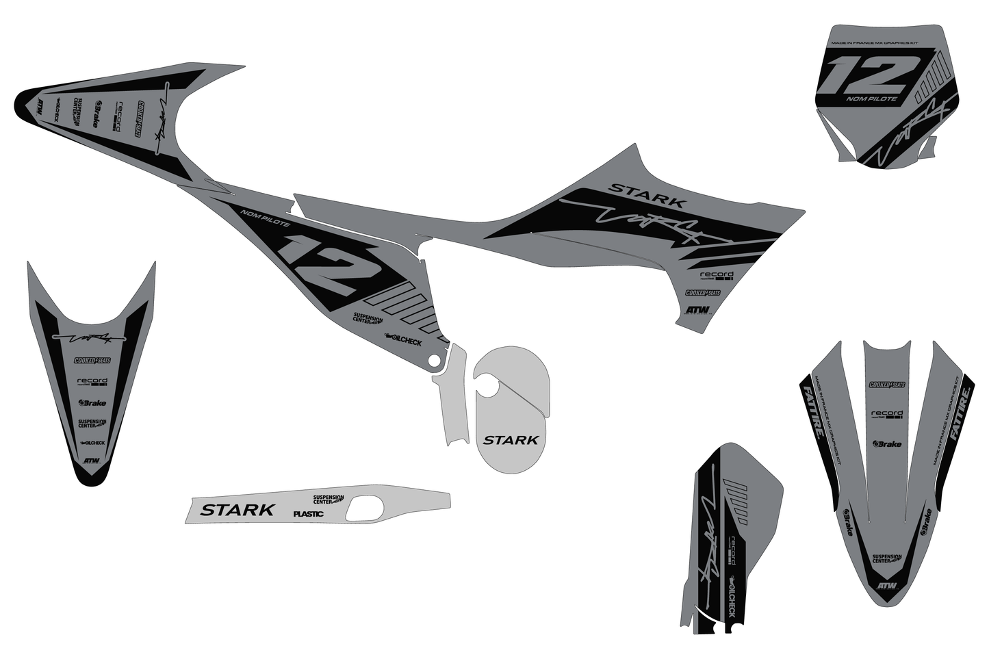 KTM 50 SX motocross graphics kit - Cutz Orange