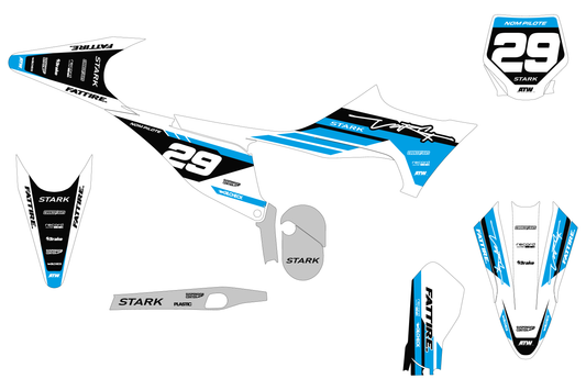 Kit déco Stark VARG MX/EX/SM - SVMX004 Cyan