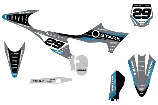 Kit déco Stark VARG MX/EX/SM - SVMX004 Gris